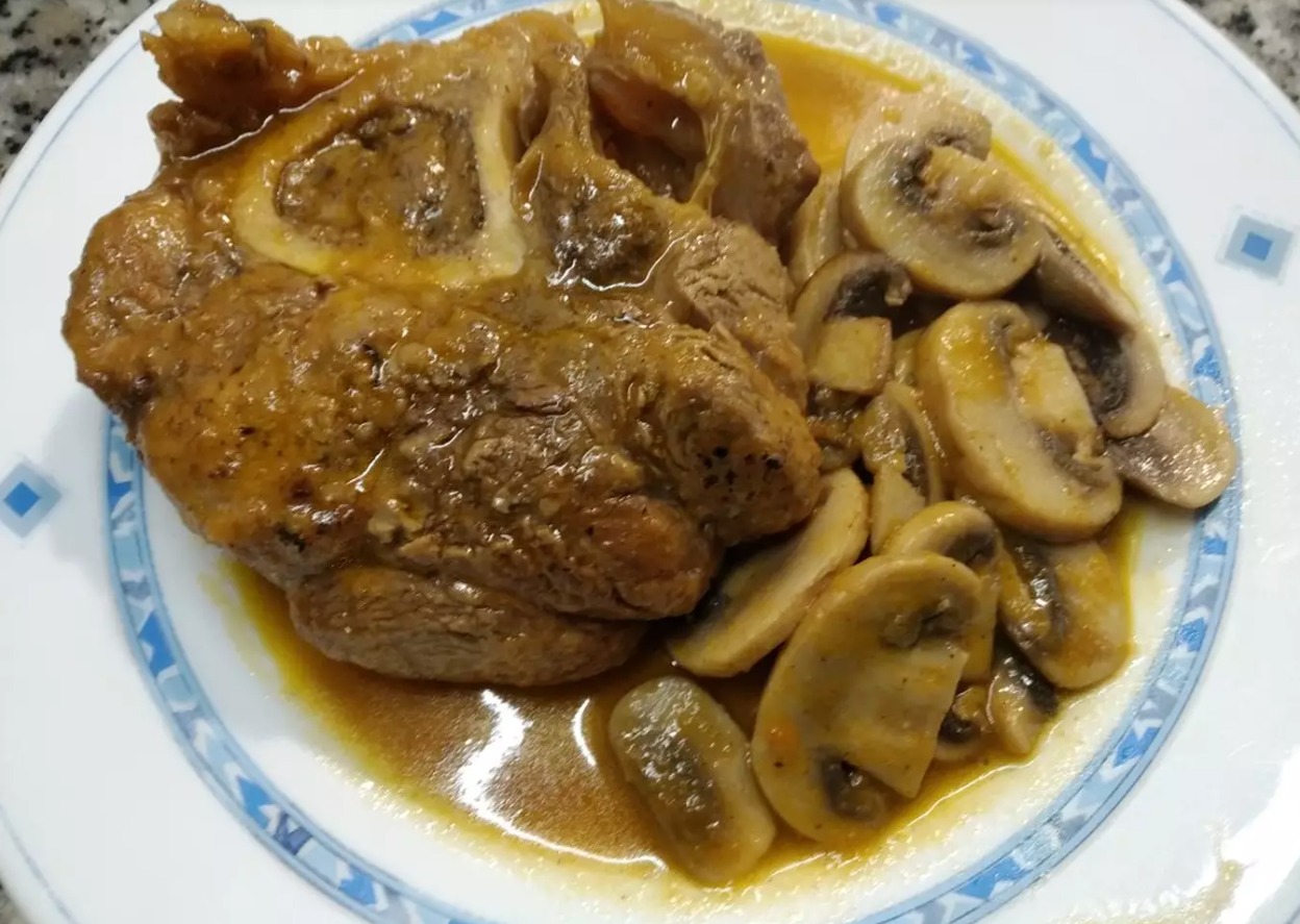 ossobuco de ternera con champiñones duda
